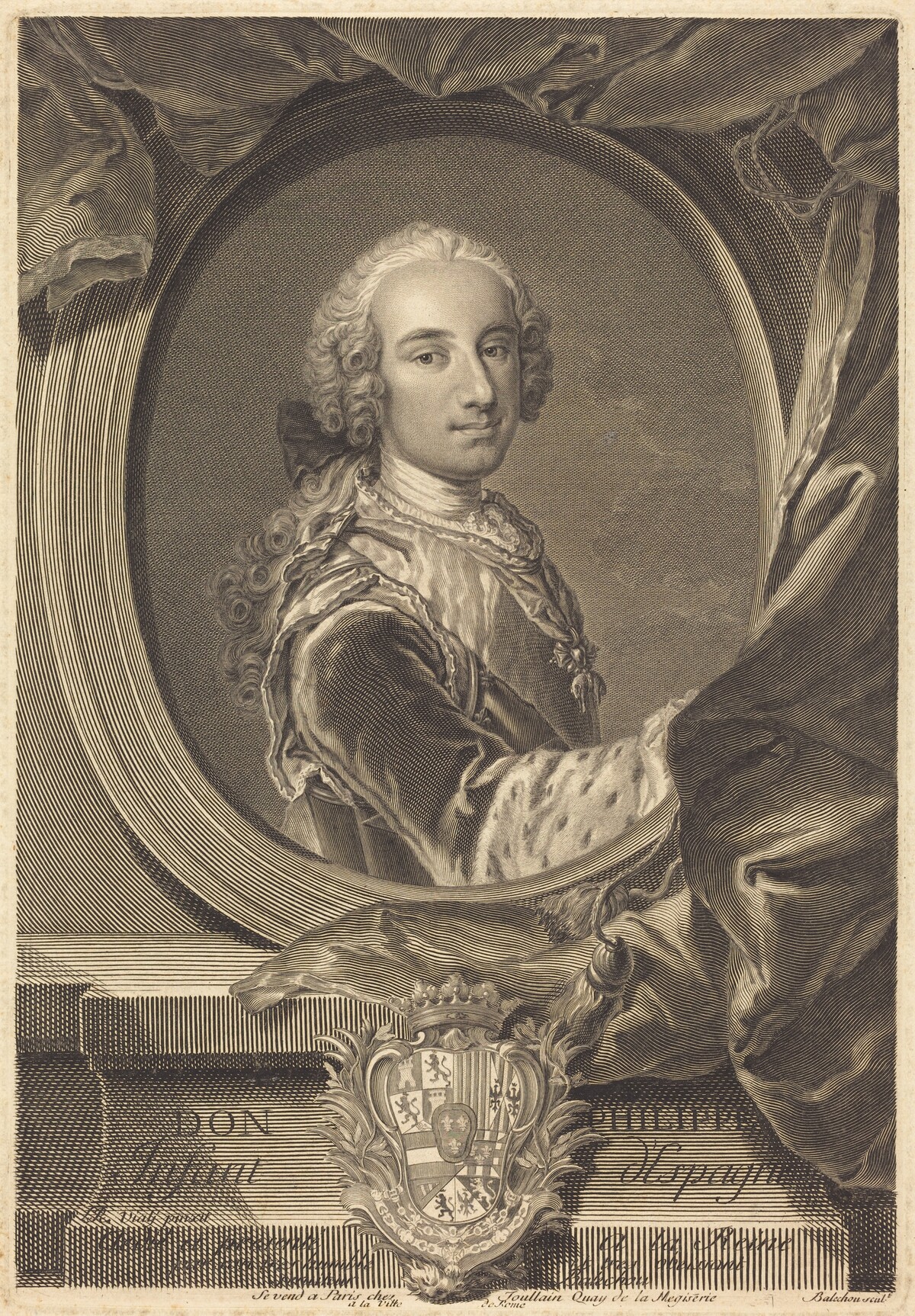 Don Philippe, Infant d'Espagne by Jean-Joseph Balechou after Louis Rene de Vialy