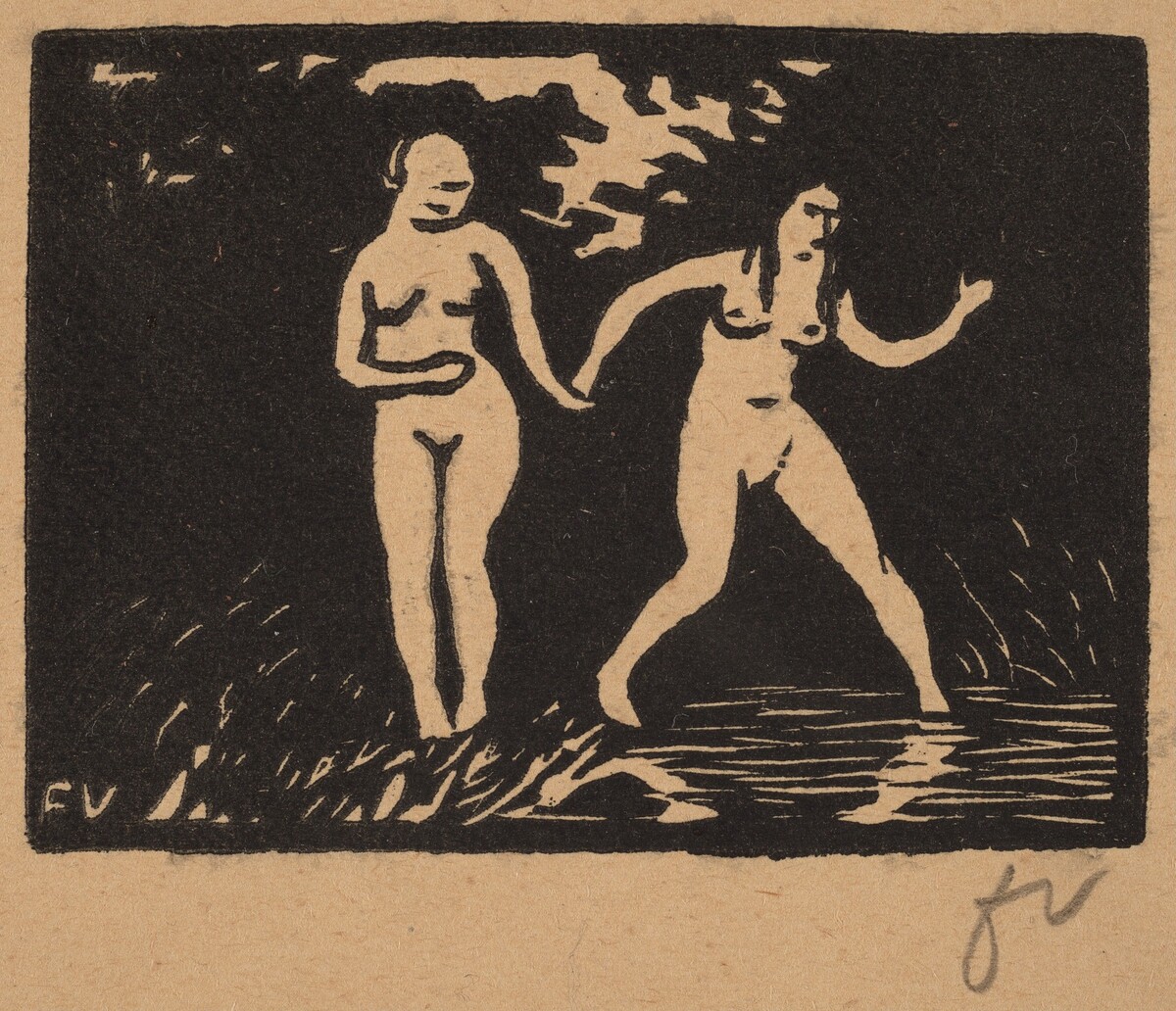 Entering the Water (L'entrée dans l'eau) by Félix Vallotton