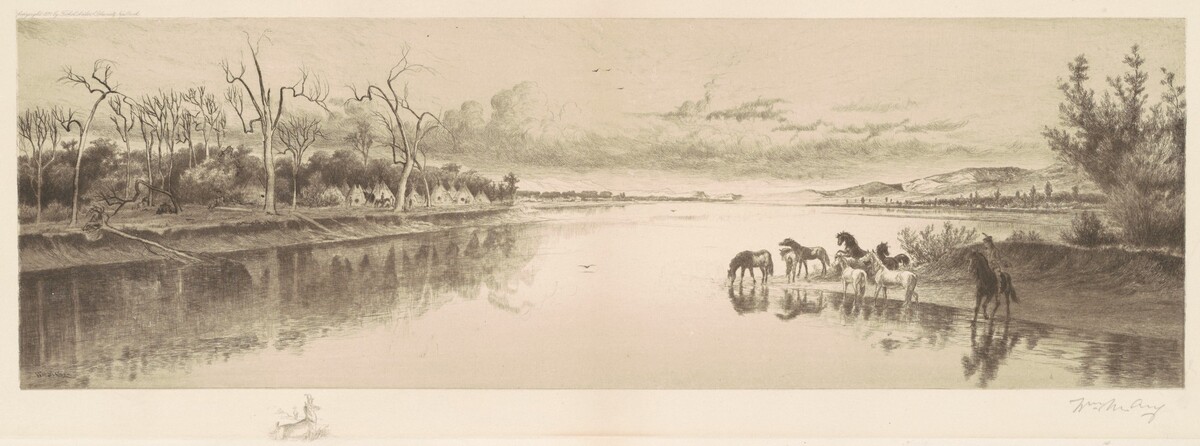 Untitled (Native American Camp) by William De La Montagne Cary