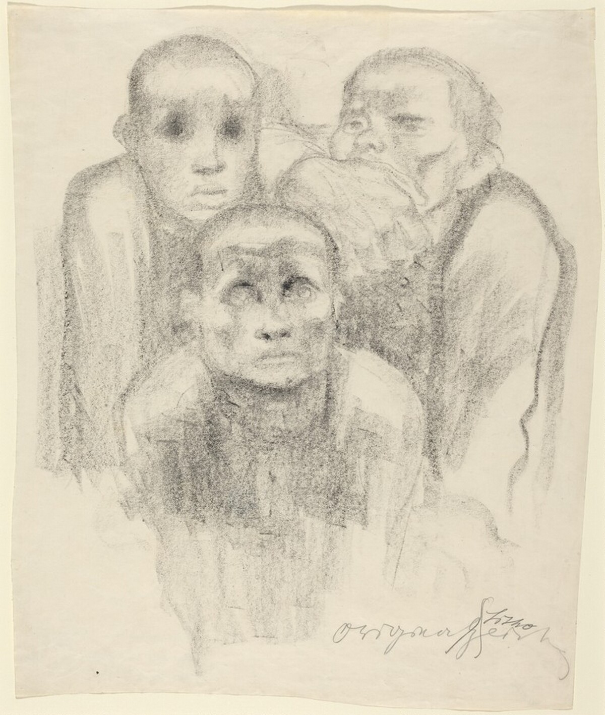 Prisoners Listening to Music by Käthe Kollwitz