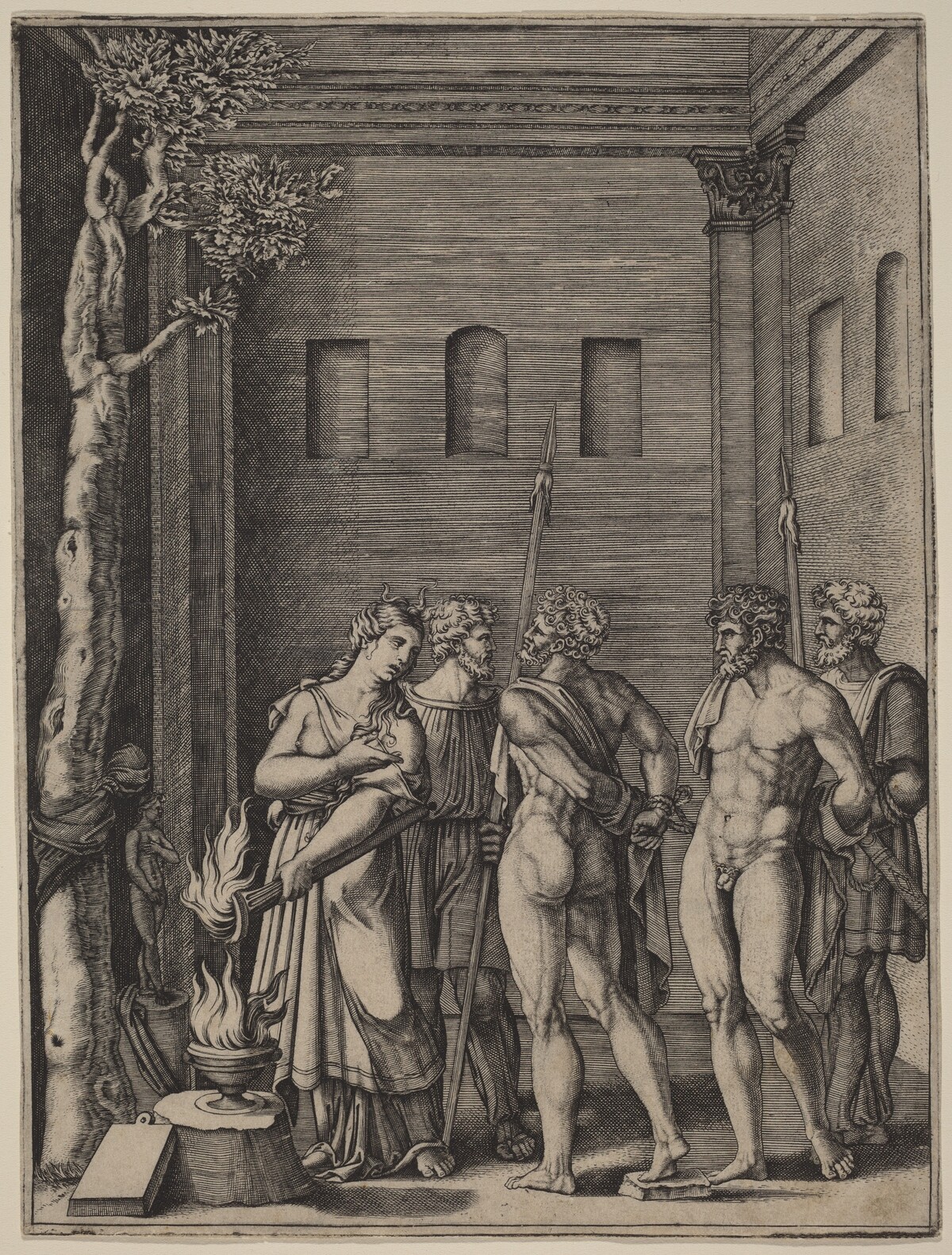 Iphigenia Recognizing Her Brother by Agostino dei Musi