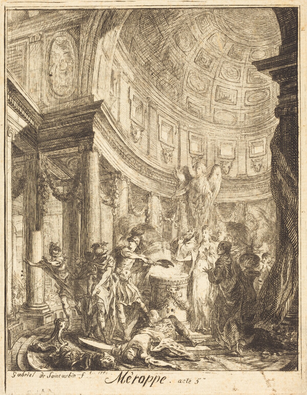 Merope by Gabriel Jacques de Saint-Aubin