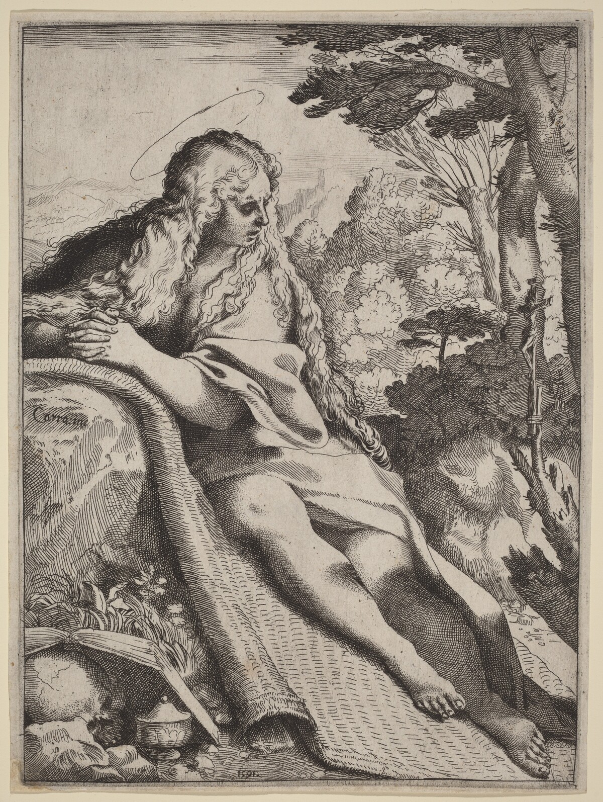 Mary Magdalene in the Wilderness by Annibale Carracci