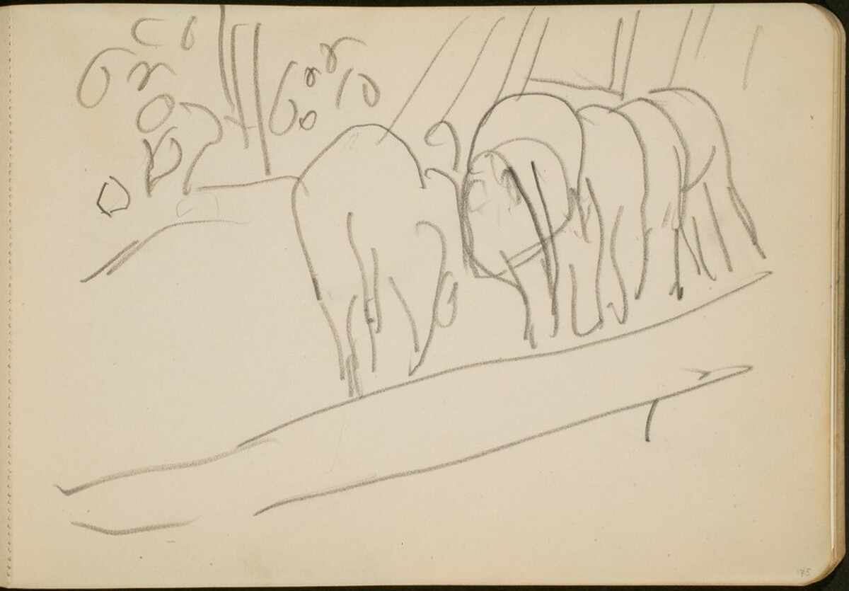 Zirkusnummer mit Elefanten (Elephants Performing) [p. 75] by Max Beckmann