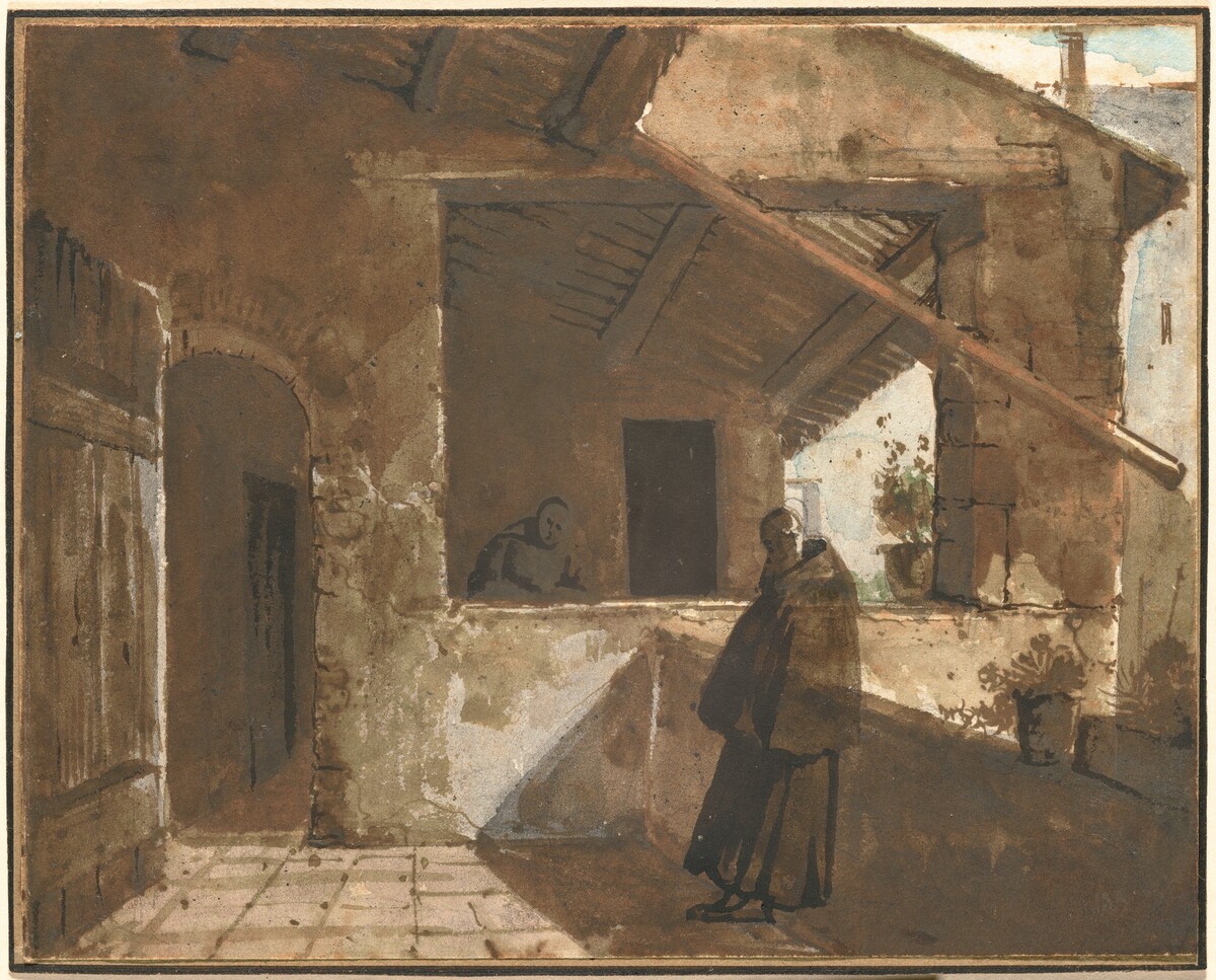 A Roman Cloister by François-Marius Granet