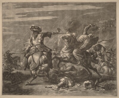 A Horseman Shooting a Turk from His Horse