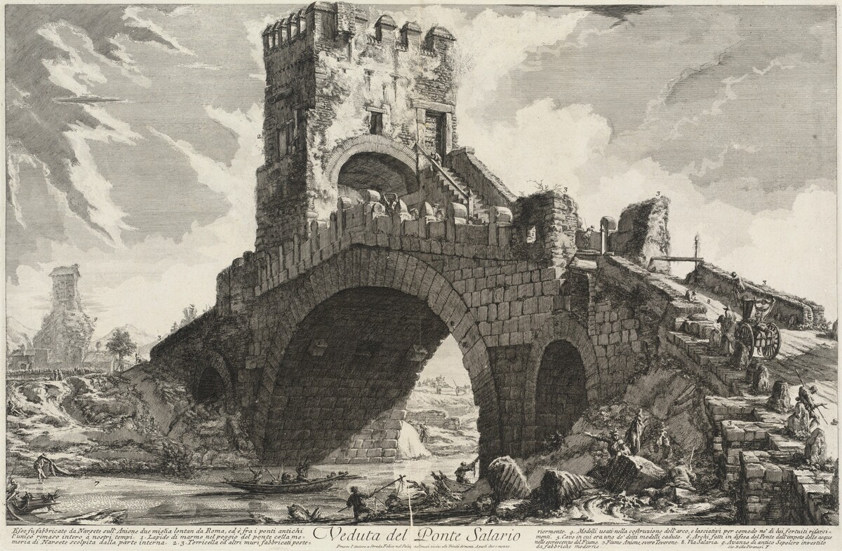 Veduta del Ponte Salario by Giovanni Battista Piranesi