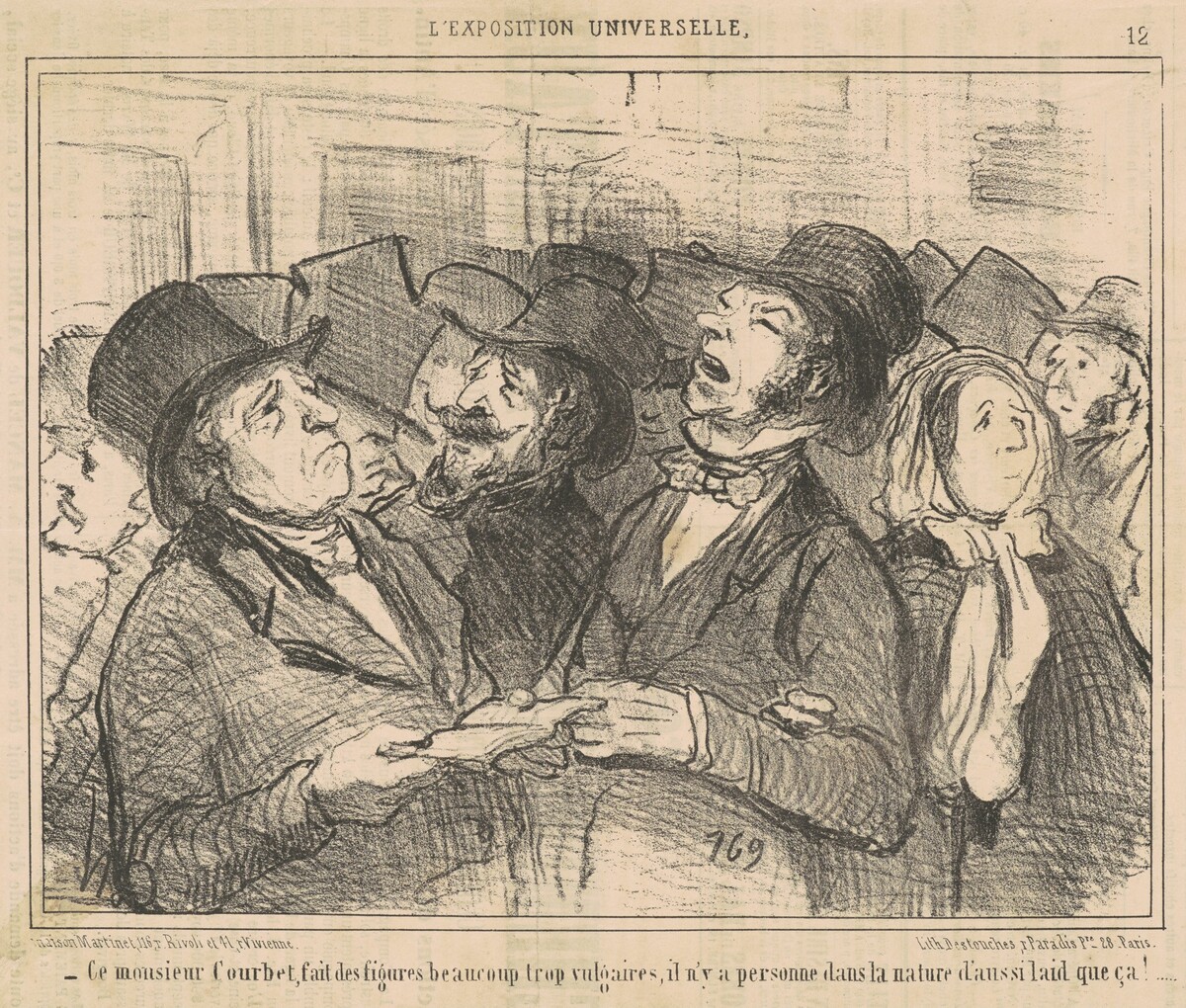 Ce Monsieur Courbet, fait des figures ... vulgaires ... by Honoré Daumier