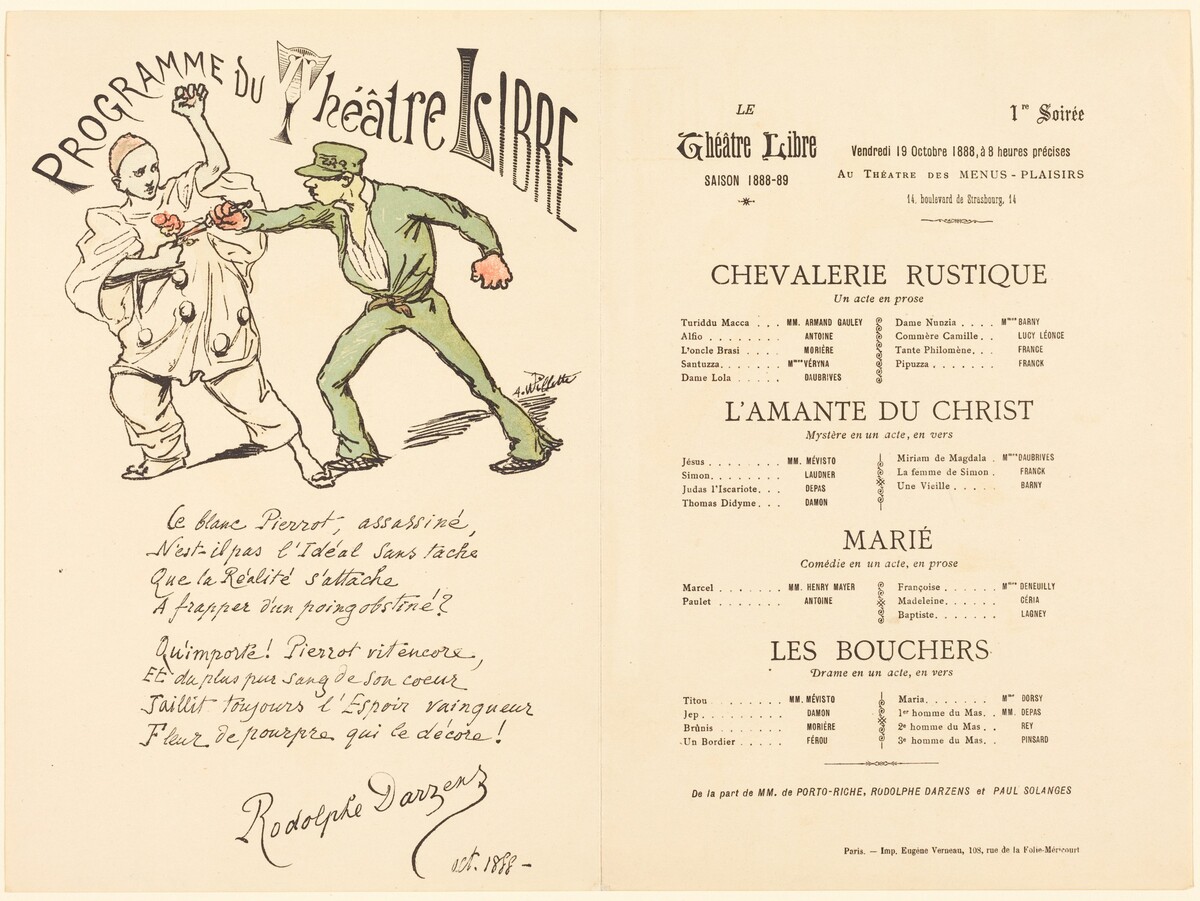 Chevalerie rustique; L'Amante du Christ; Marié; Les Bouchers by Adolphe Léon Willette