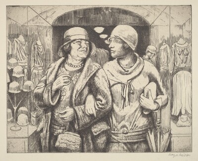 Two Ladies in a Dress Shop