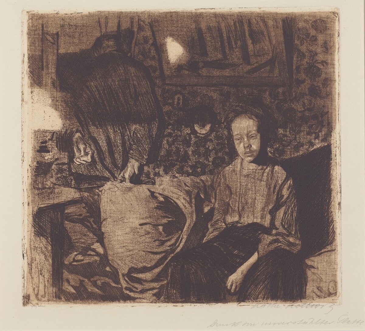 Young Couple (Junges Paar) by Käthe Kollwitz