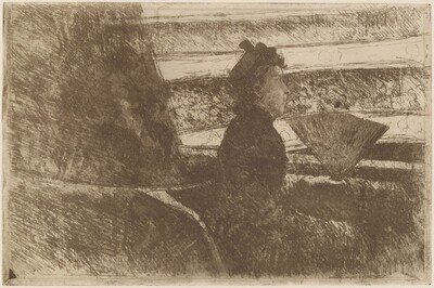 Lady in Black, in a Loge, Facing Right