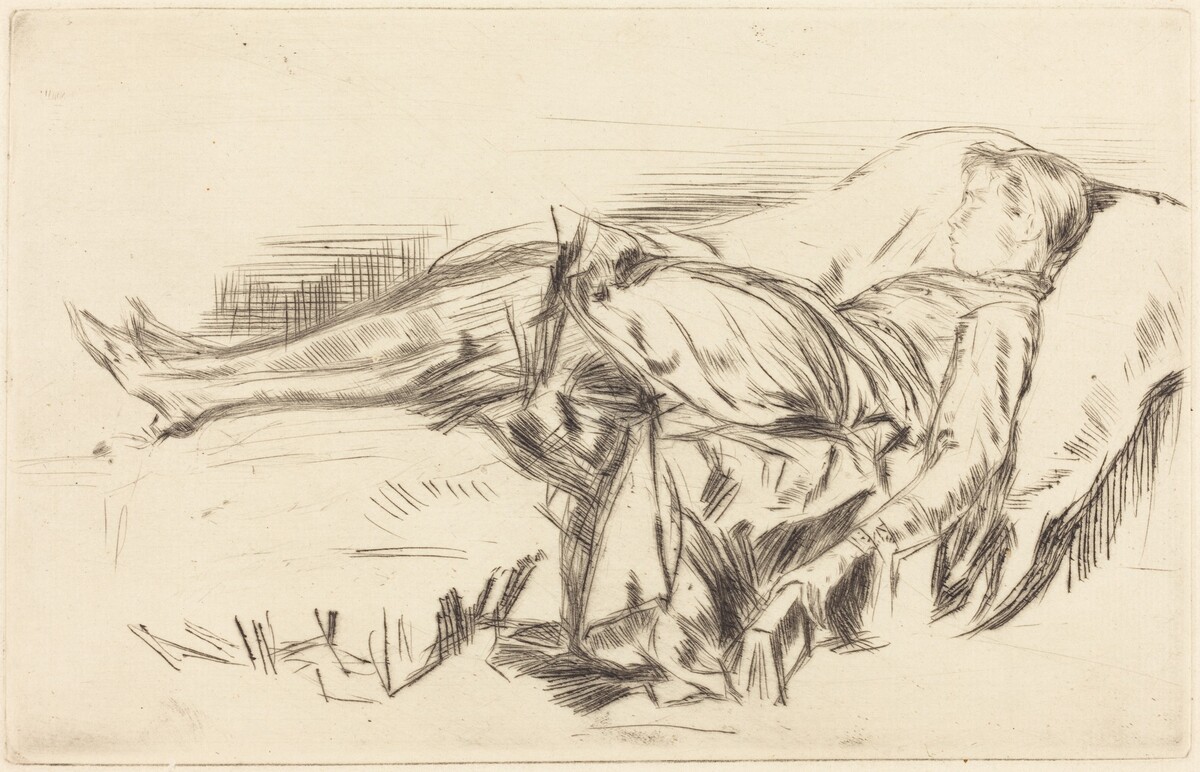 A Child on a Couch, No.2 by James McNeill Whistler