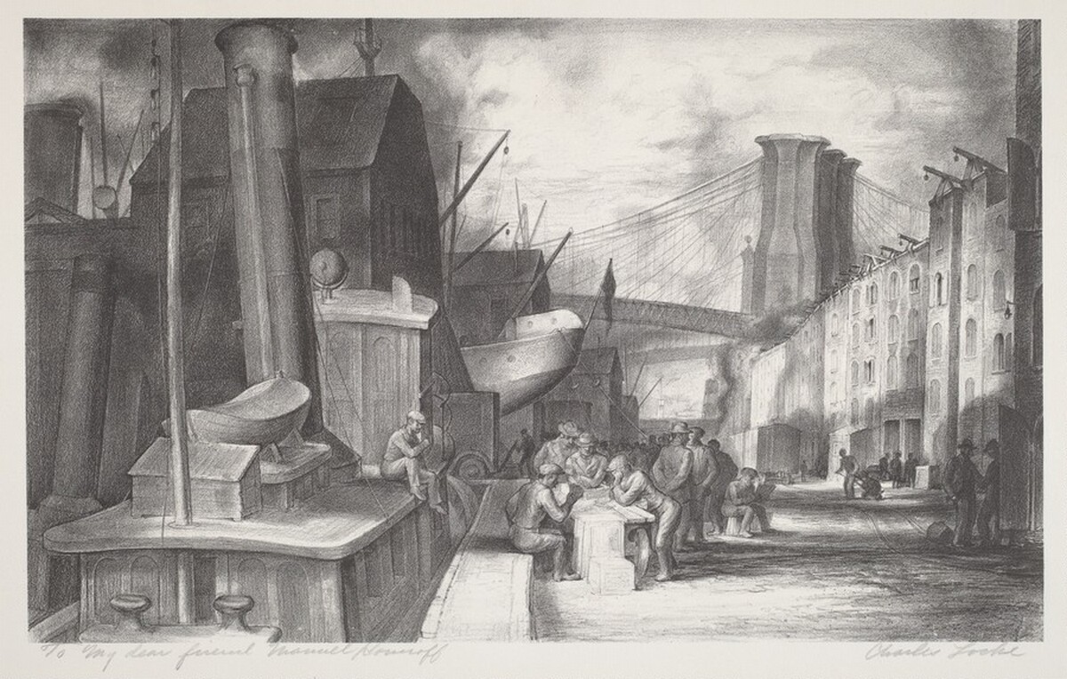 The Docks by Charles Wheeler Locke