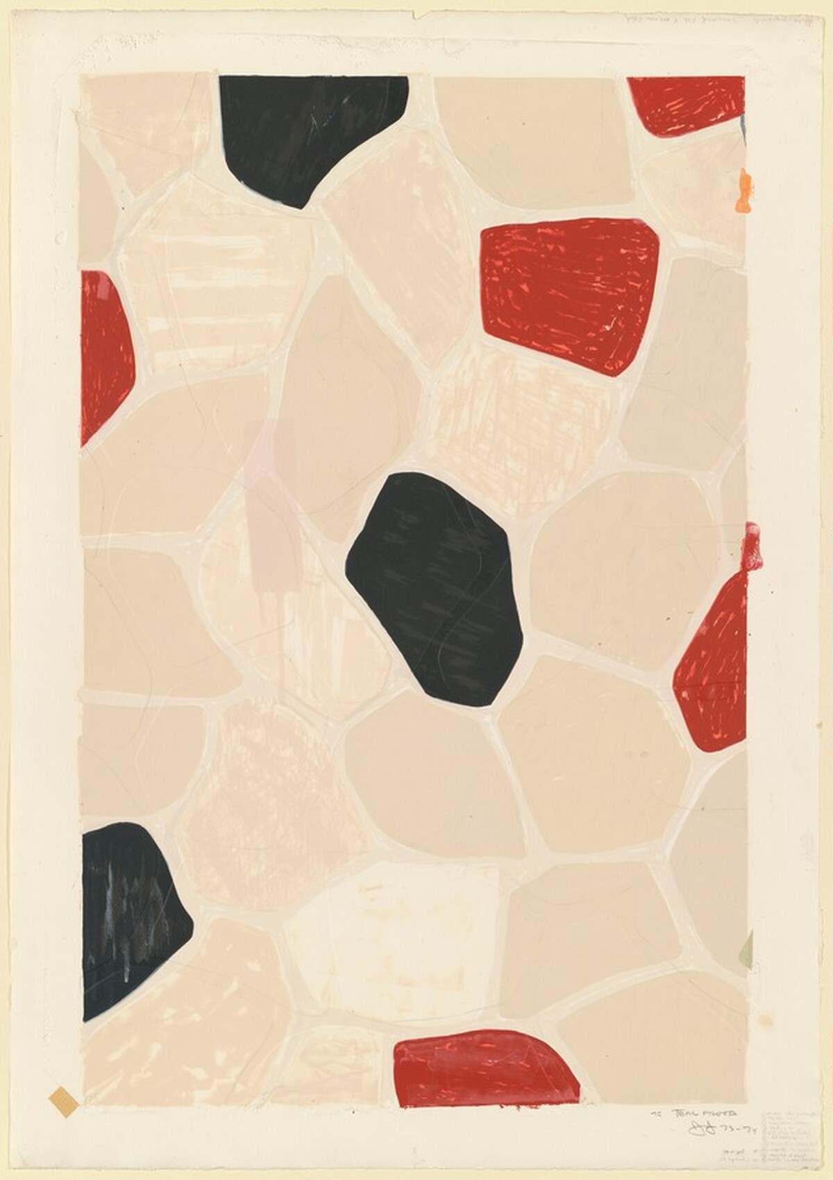 Four Panels from Untitled 1972 [C panel, trial proof 7] by Jasper Johns