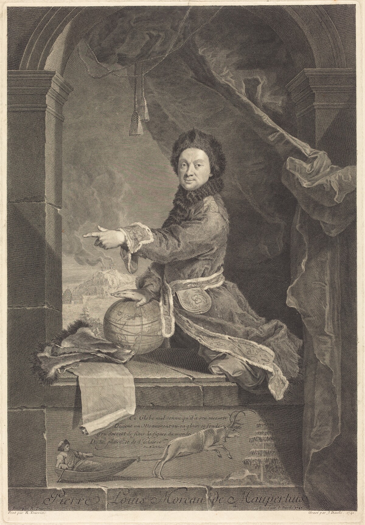Pierre Louis Moreau de Maupertuis by Jean Daullé after Robert Levrac-Tournieres