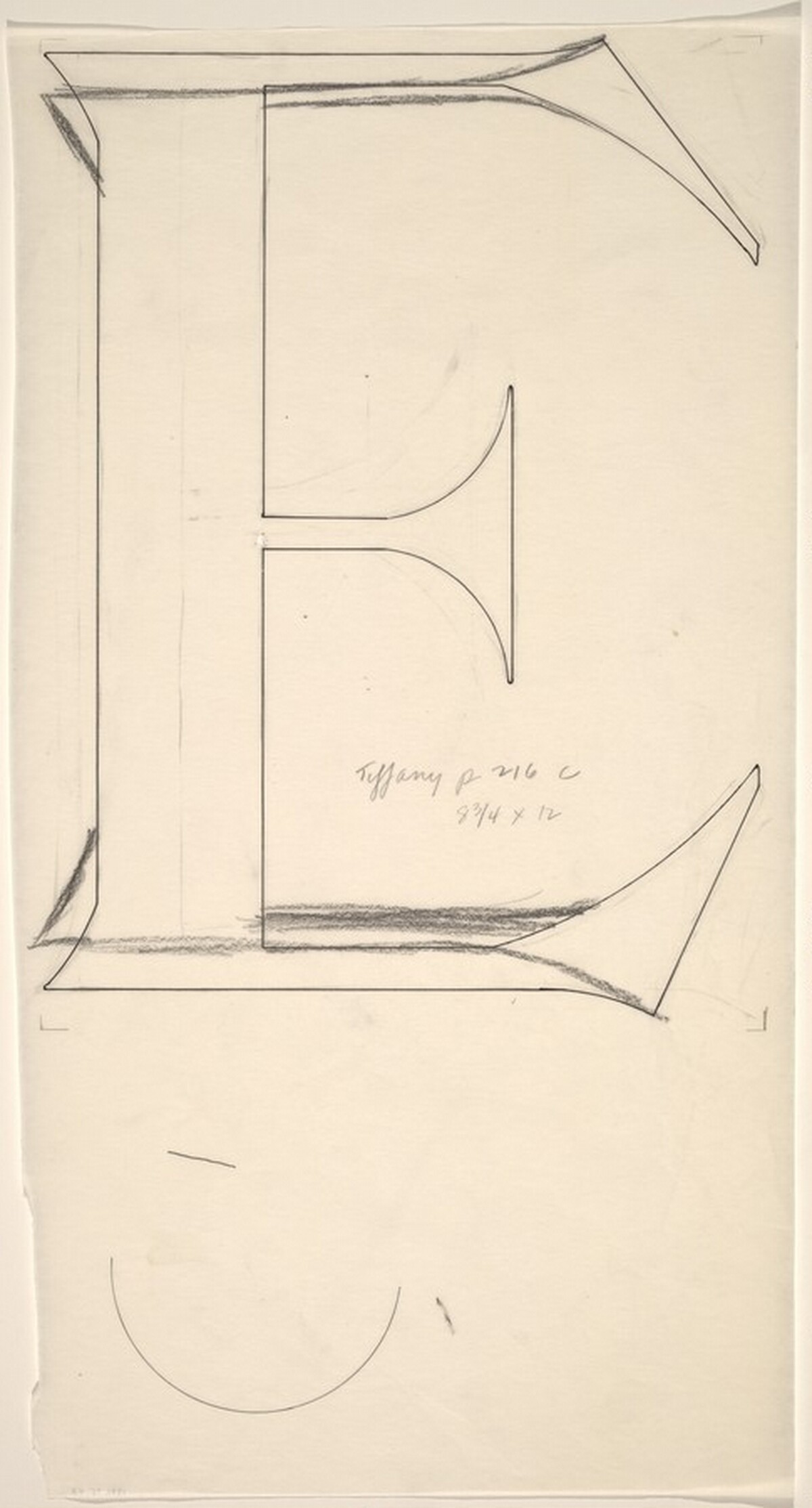 Sketch for "Building - Blocks for a Doorway" (E) by Vito Acconci