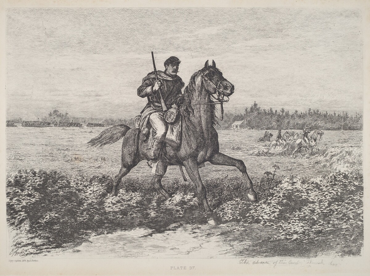 The Advance of the Cavalry by Edwin Forbes