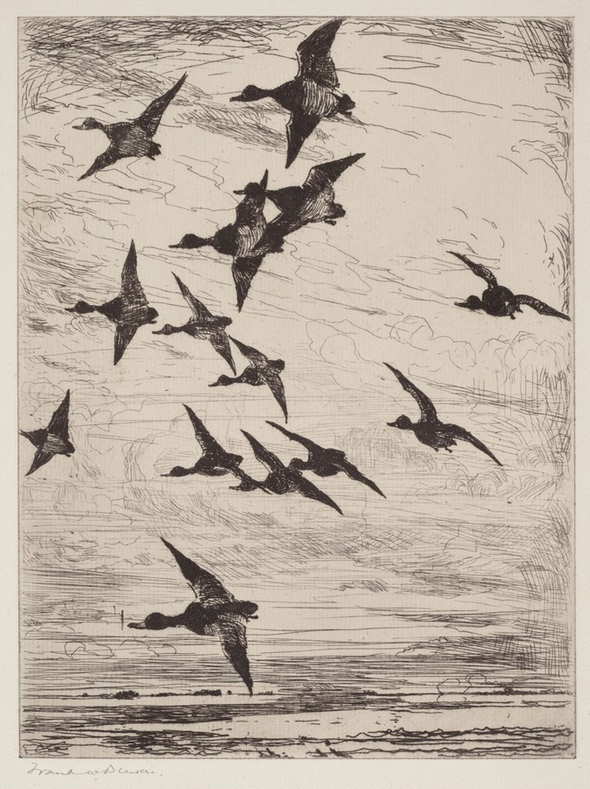 High Flying Ducks by Frank Weston Benson
