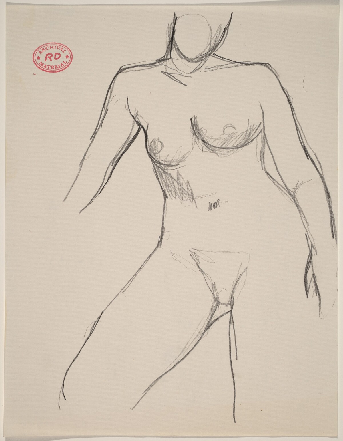 Untitled [contrapposto female nude] by Richard Diebenkorn
