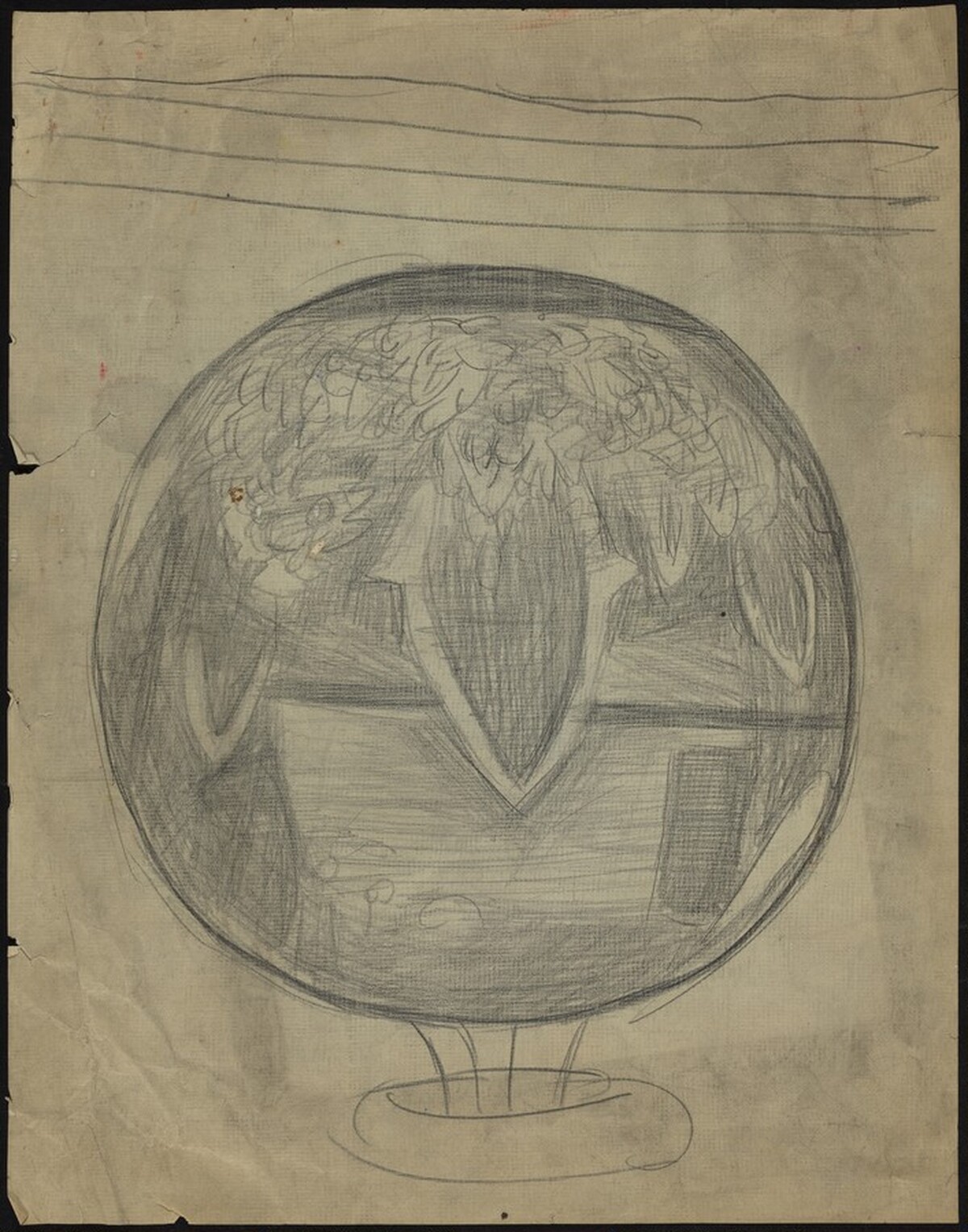 Reflective Sphere by Max Beckmann