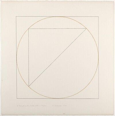A Triangle and a Circle within a Square