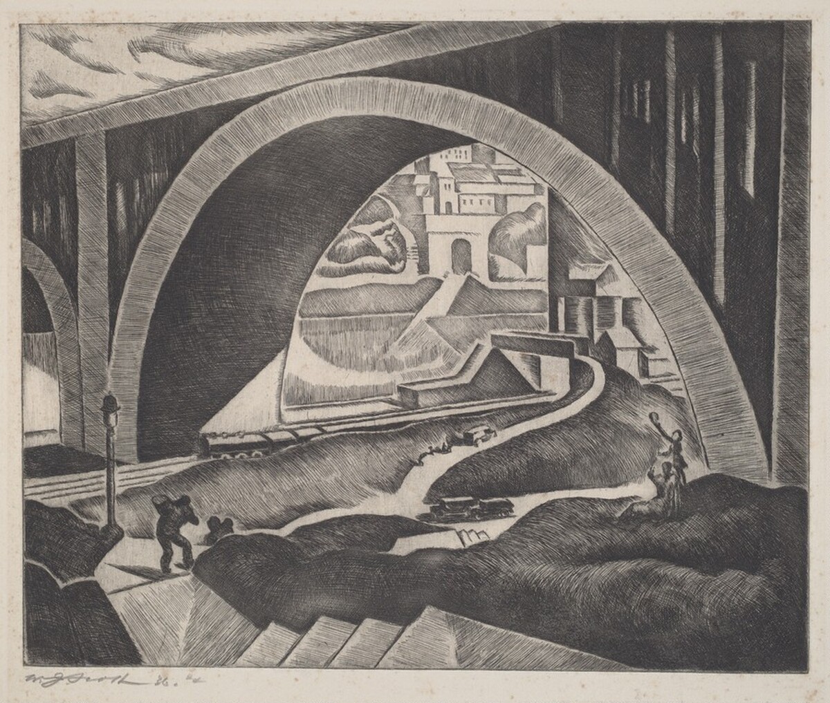 High Level Bridge Over Harlem by William J. Scott