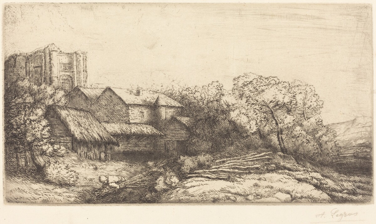 Farm at the Monastery (La ferme de l'abbaye) by Alphonse Legros