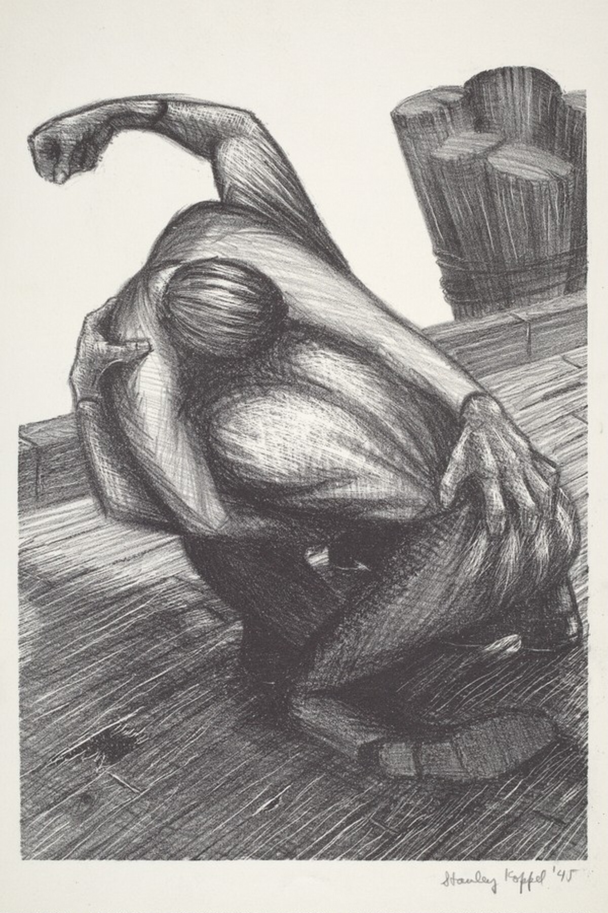 Untitled (Dock Workers Fighting) by Stanley Koppel
