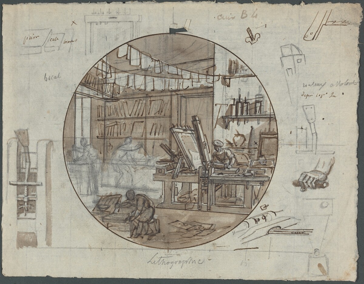 Lithographic Workshop by Jean Charles Develly