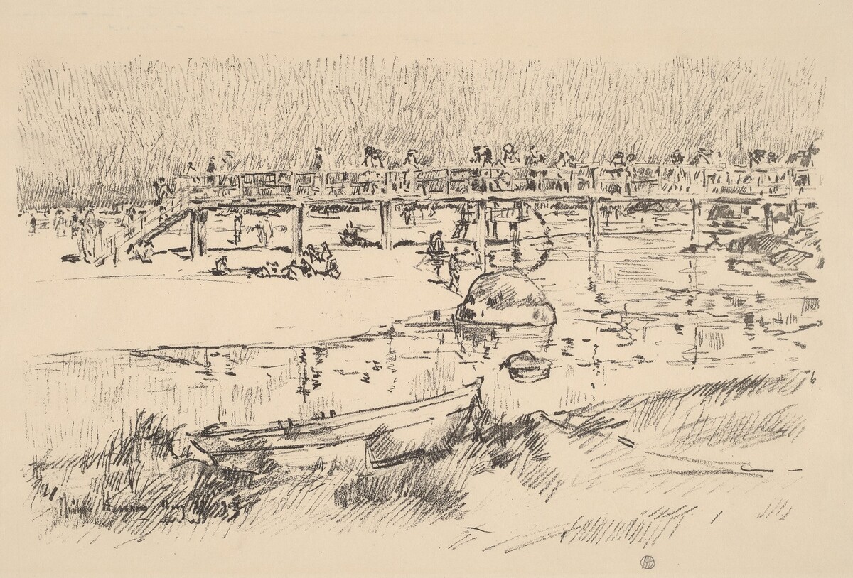 Bathing Beach, Bass Rocks by Childe Hassam