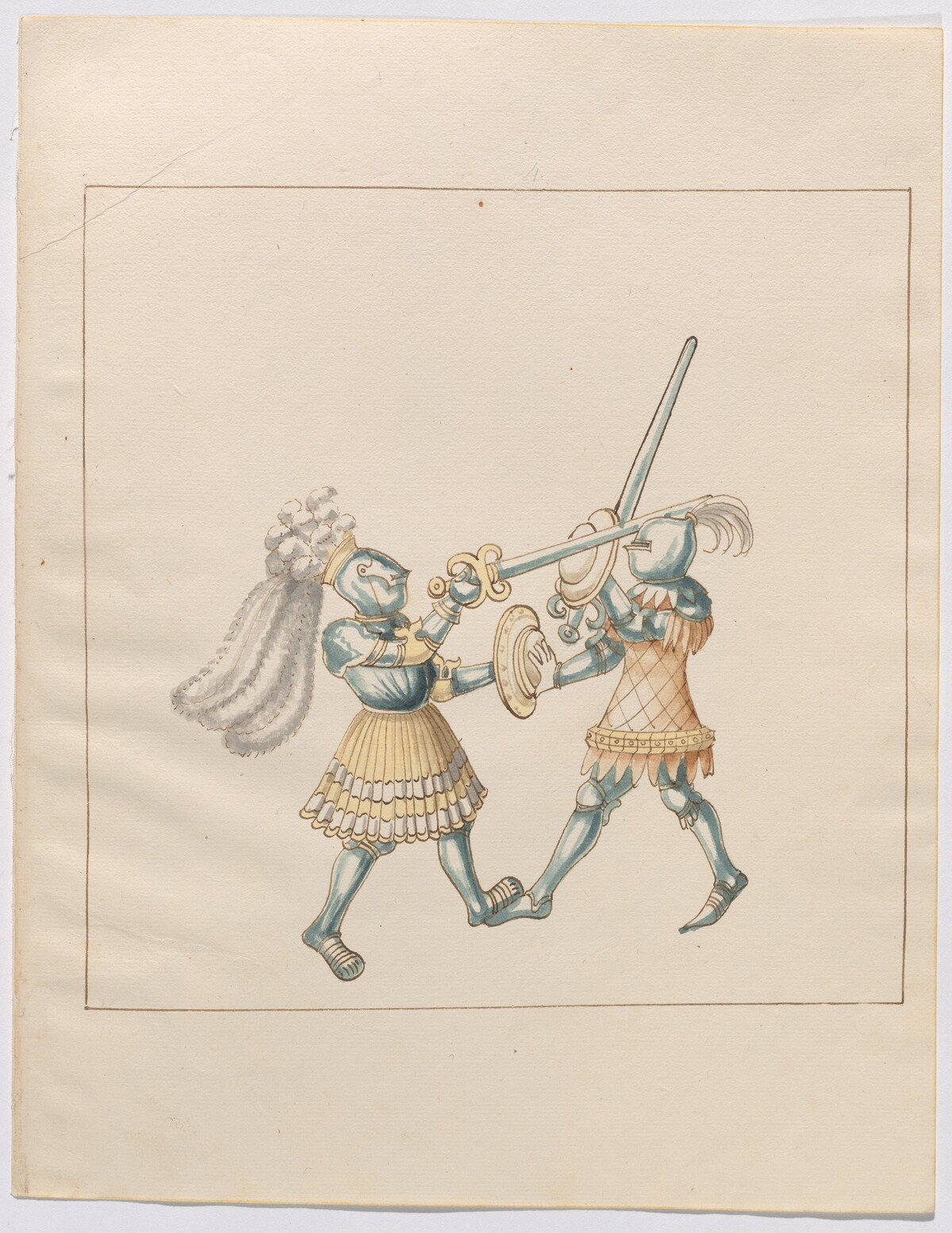 Foot Combat with Longswords and Buckler Shields by German 16th Century