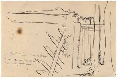 Outdoor Scene with Picket Fence