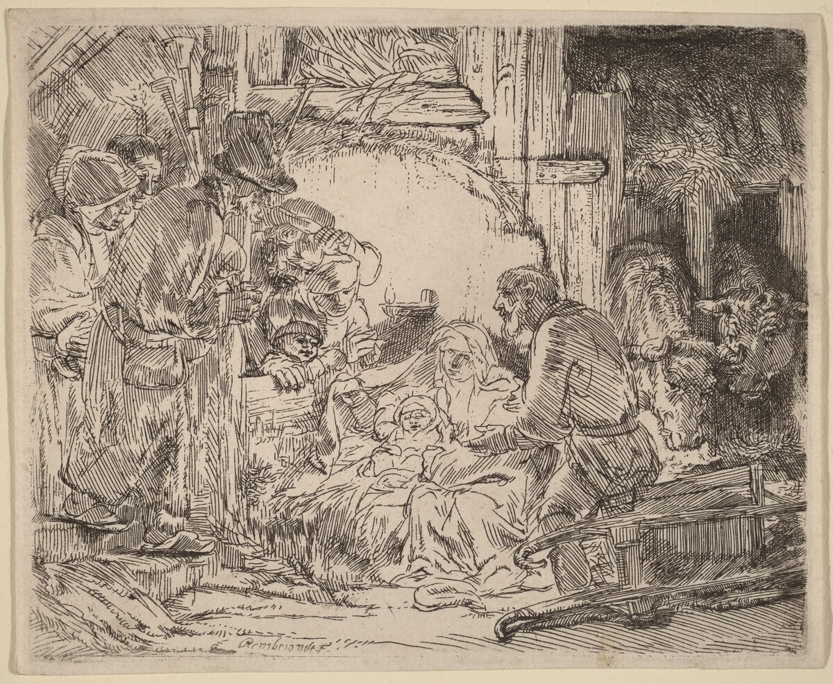 The Adoration of the Shepherds: with the Lamp by Rembrandt van Rijn