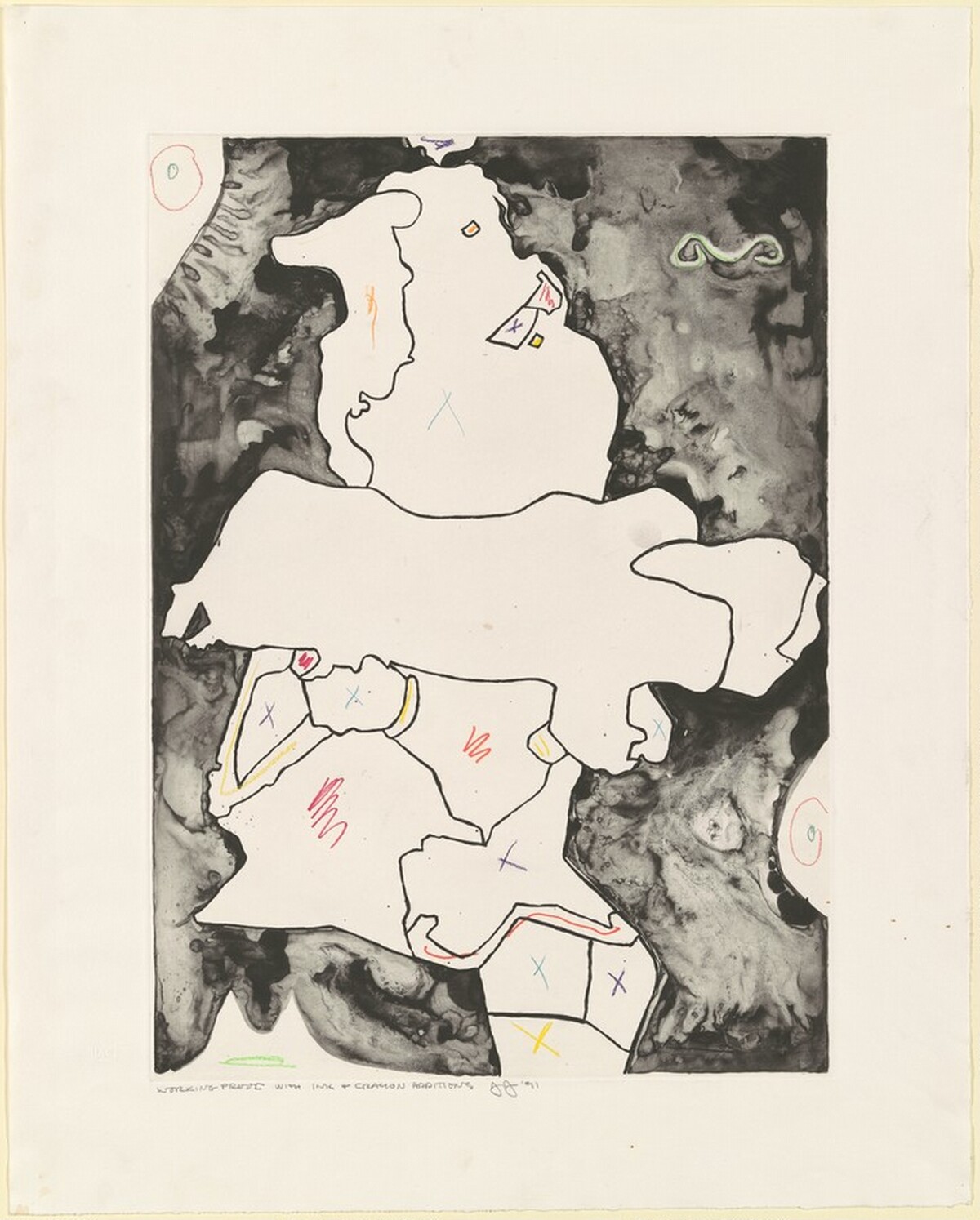 Green Angel [working proof] by Jasper Johns