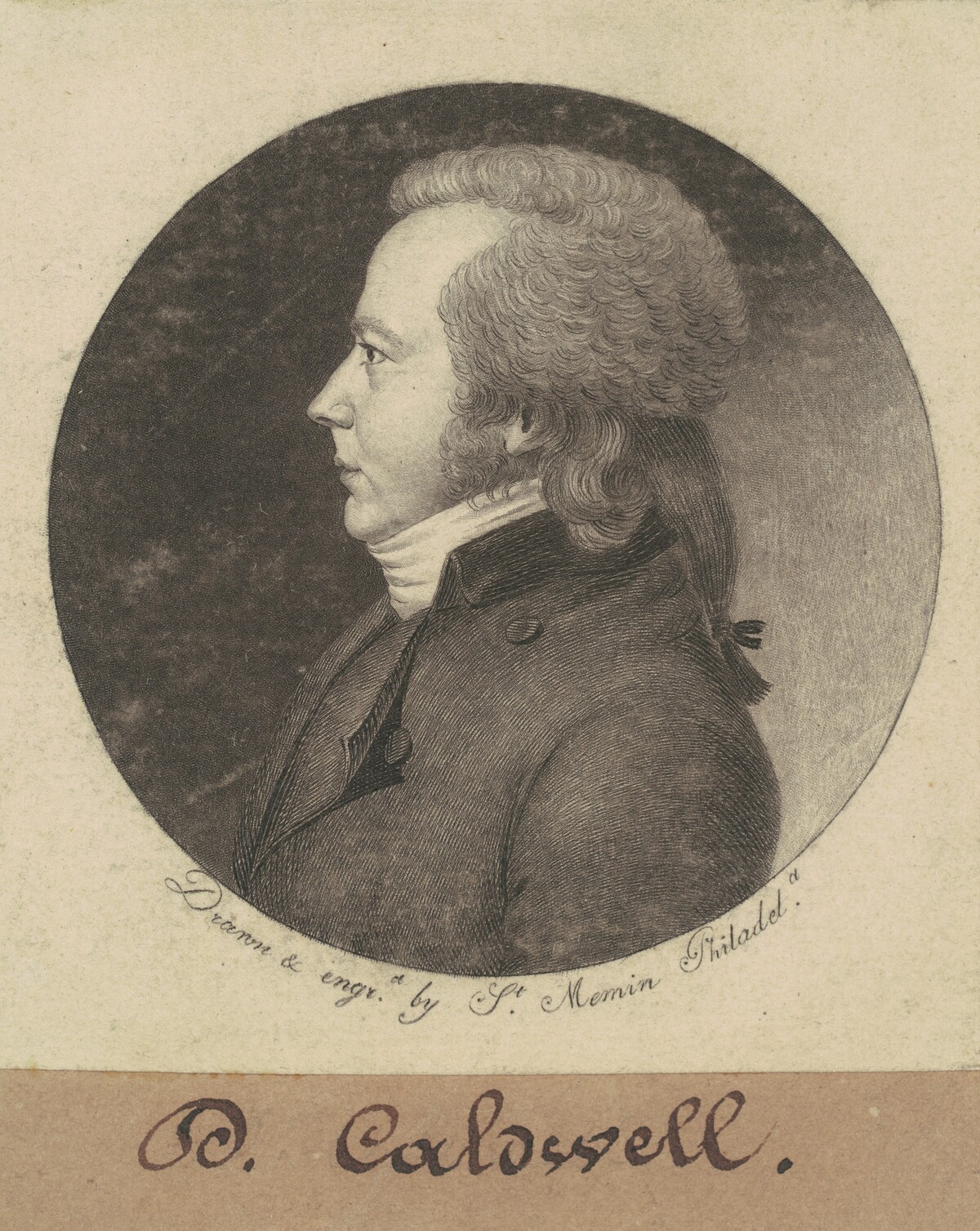 David Caldwell by Charles B. J. Févret de Saint-Mémin