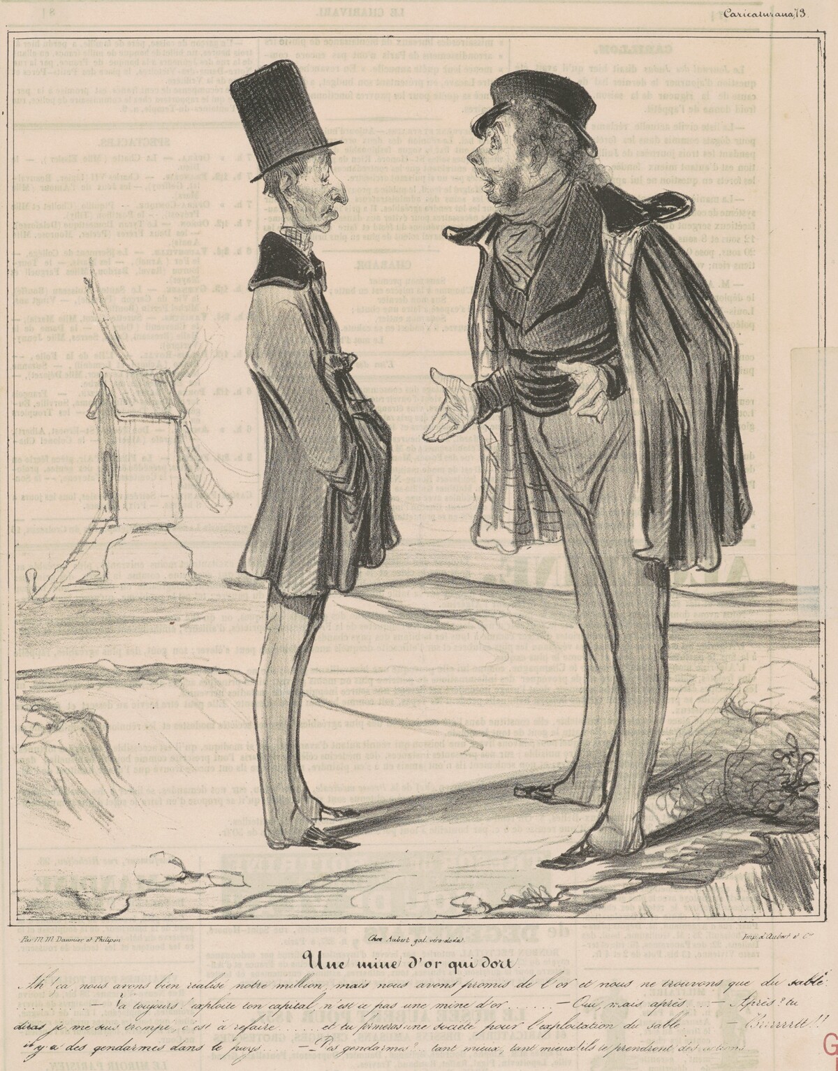 Une mine d'or qui dort by Honoré Daumier