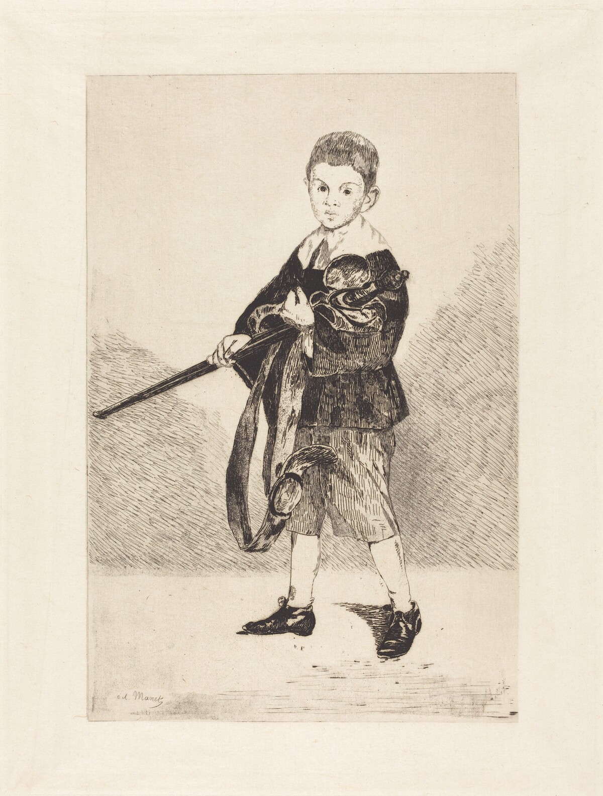 Child with Sword, Turned to the Left (L'Enfant à l'épée, tourné à gauche) by Edouard Manet