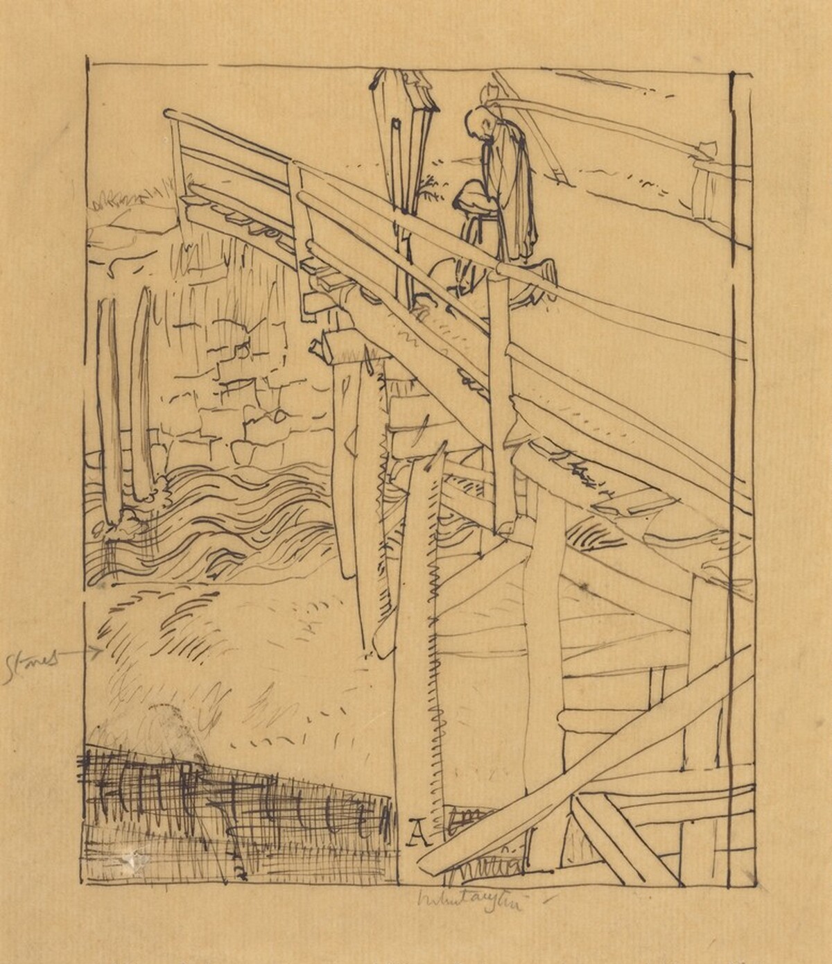 The Wooden Bridge, Sottocastello by Robert Austin