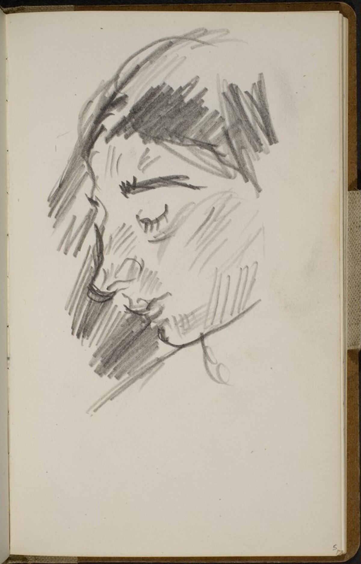 Weibliche Bildnisstudie (Female Portrait Study) [p. 5] by Max Beckmann