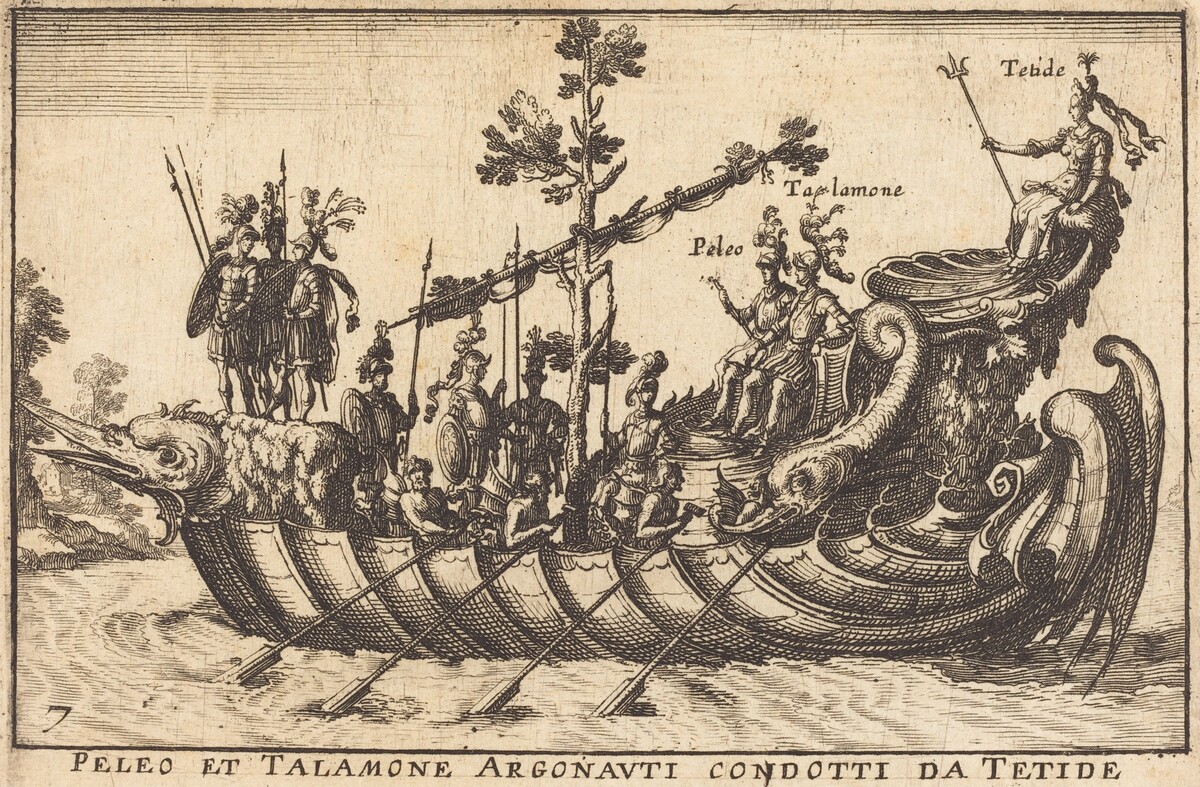 Peleo et Talamone Argonauti condotti da Tetide by Balthasar Moncornet after Remigio Cantagallina
