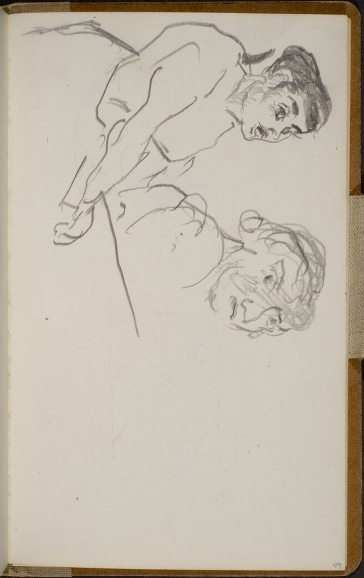 Zwei Frauen, die linke singend,(Two Women, the Left One Singing) [p. 49] by Max Beckmann