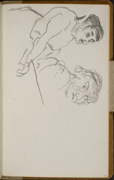 Zwei Frauen, die linke singend,(Two Women, the Left One Singing) [p. 49]