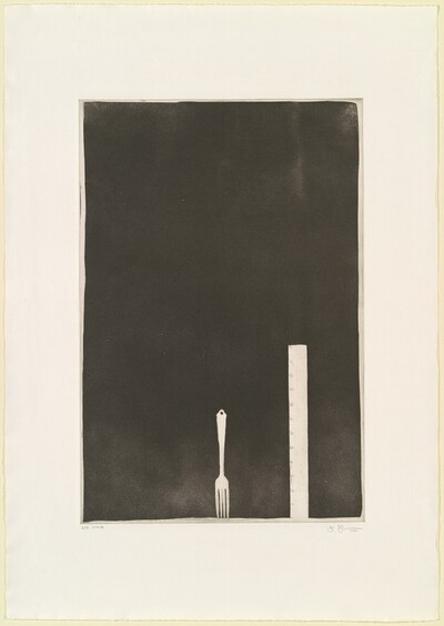 Untitled, Second State (Ruler and Fork) [state proof of 2nd state]