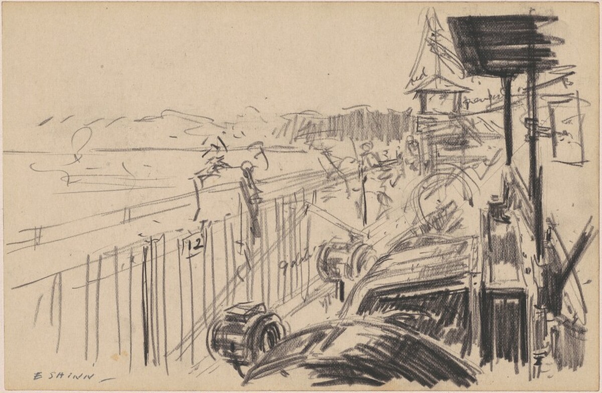 Polo Field, Piping Rock Club, Long Island by Everett Shinn