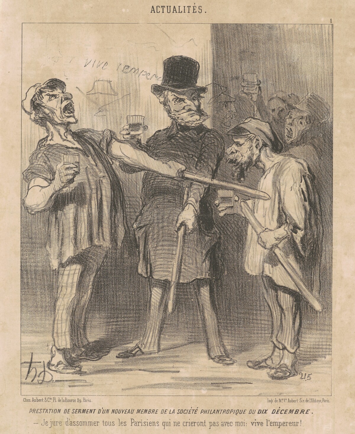 Prestation ... d'un ... membre ... du dix Décembre ... by Honoré Daumier