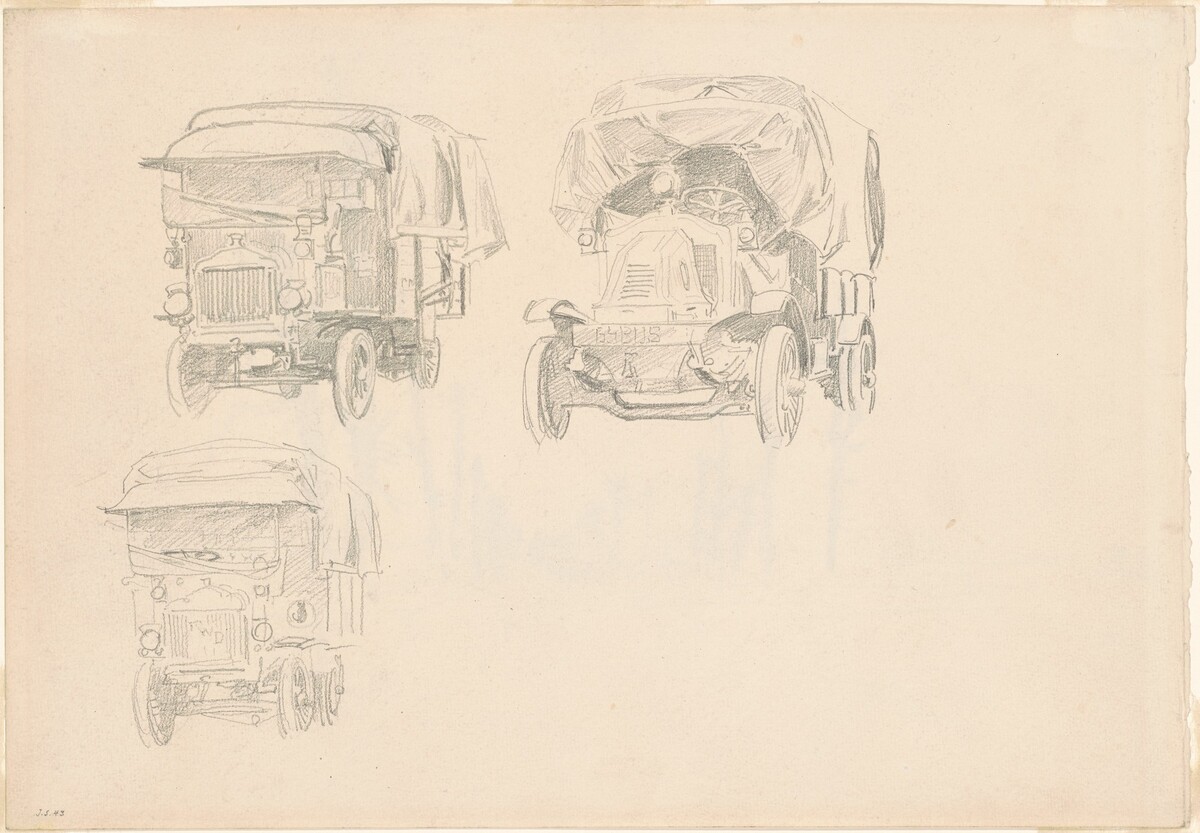 Trucks [recto] by John Singer Sargent