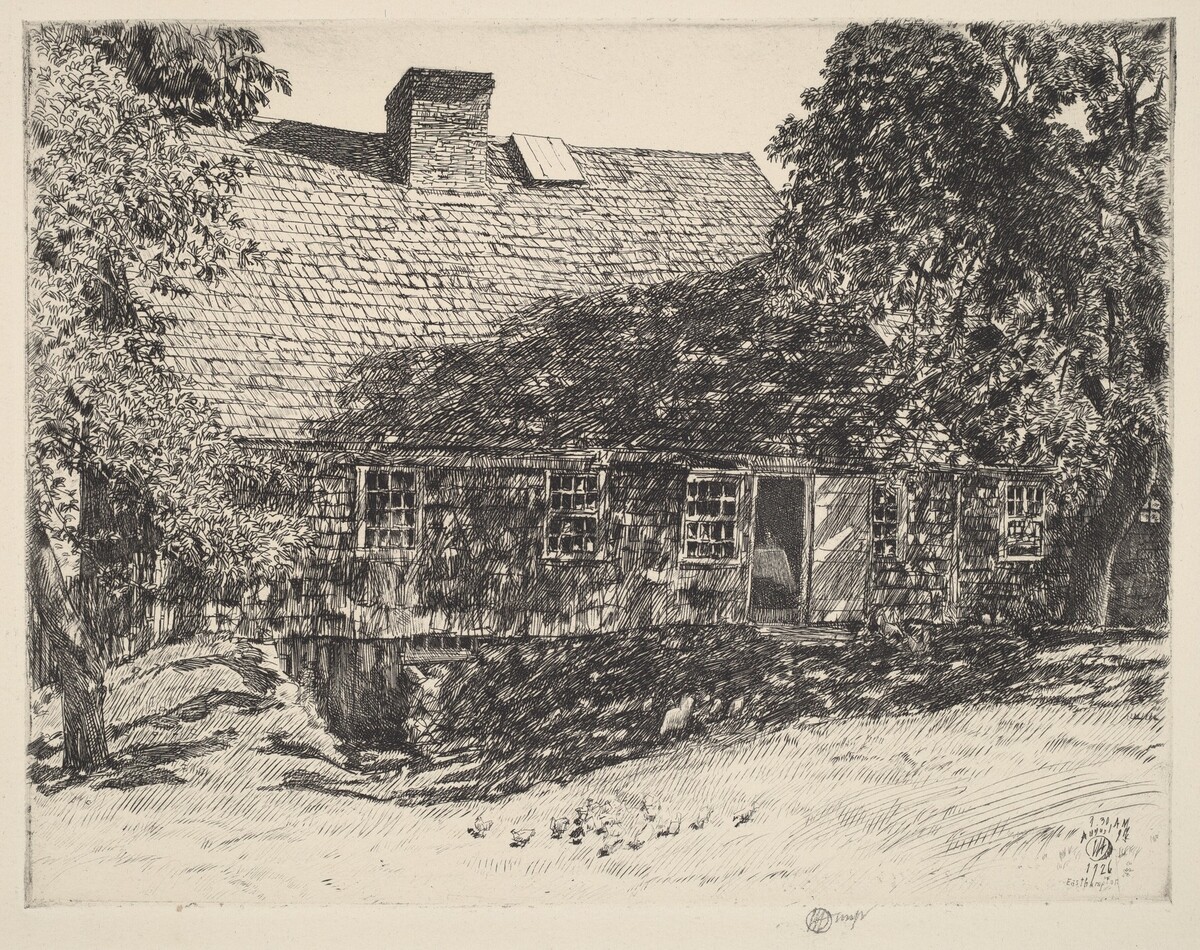 The Old Mulford House by Childe Hassam