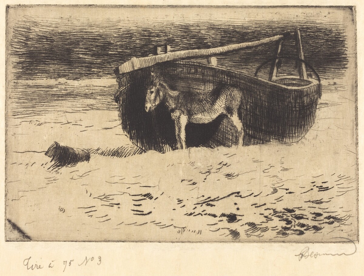 Small Donkey at Berck (Un petit ane à Berck) by Albert Besnard