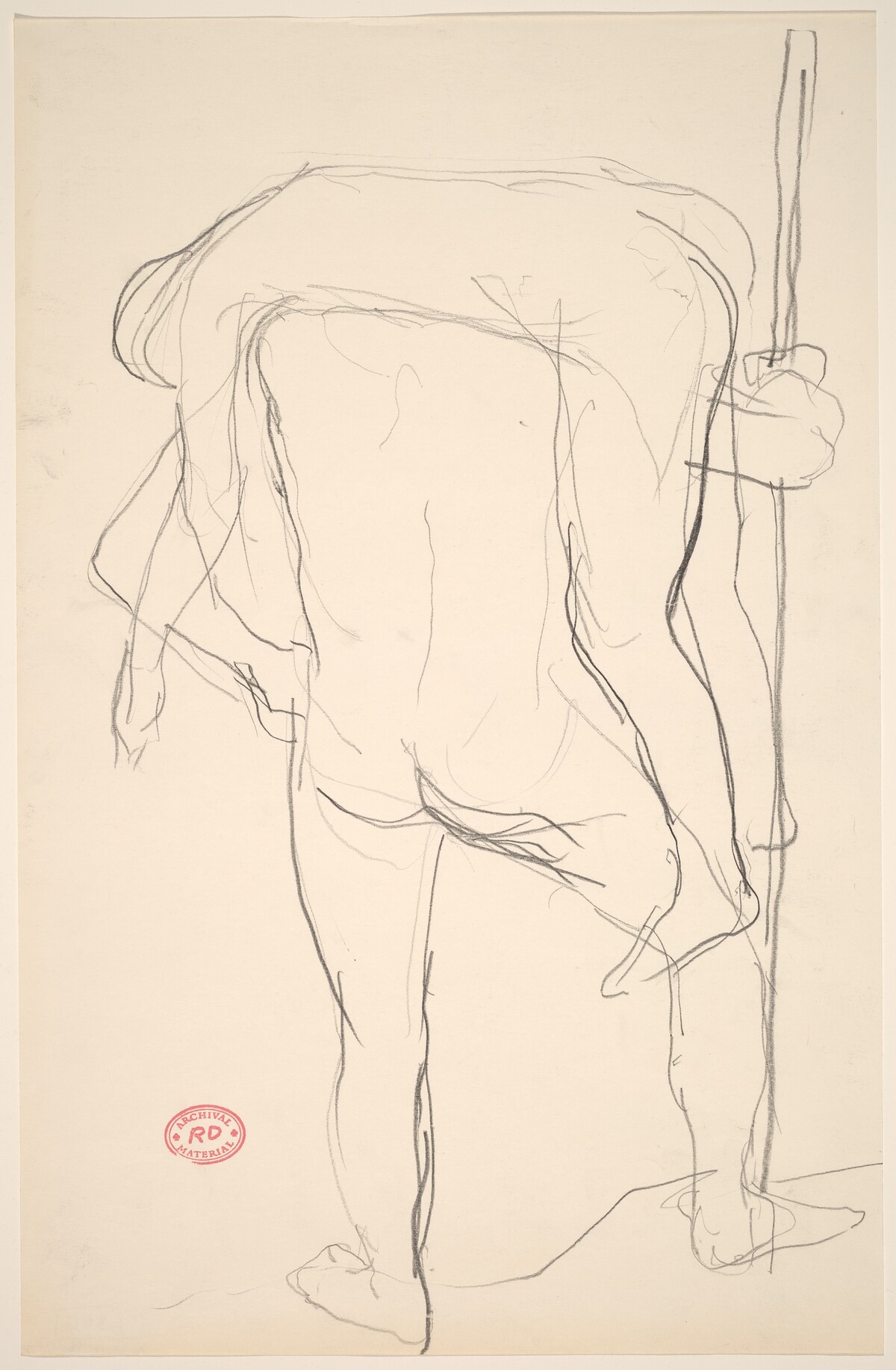 Untitled [model draped over another model's shoulders] by Richard Diebenkorn